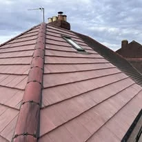 Red tile roofing project